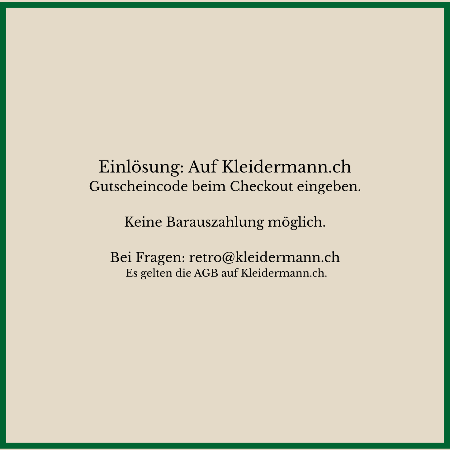 Geschenk-Gutschein 150 Franken