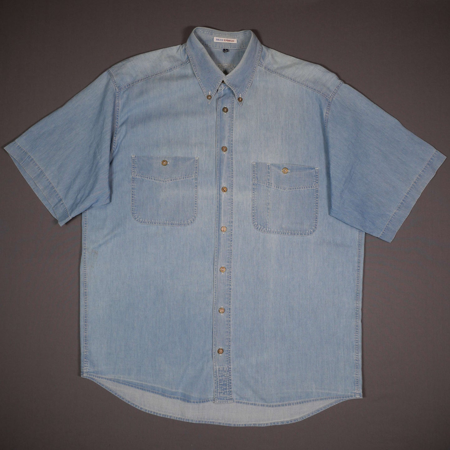 Leichtes Denim Kurzarmhemd - L