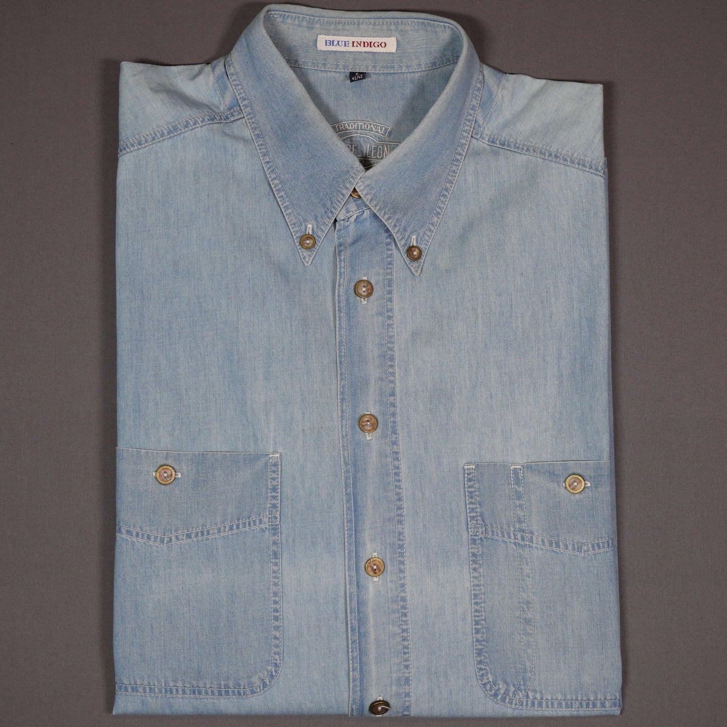 Leichtes Denim Kurzarmhemd - L