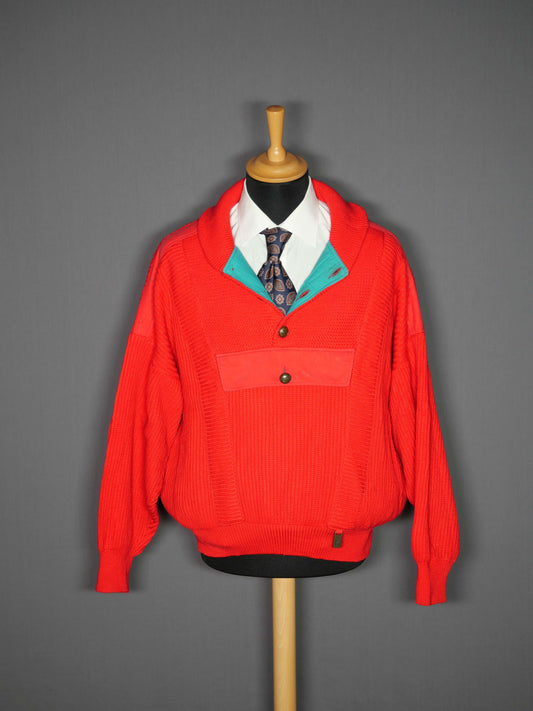 Vintage Pullover rot - L