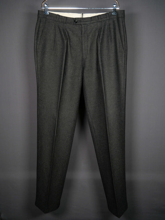 Vintage Wollhose Doppelte-Bundfalte charcoal 36X34