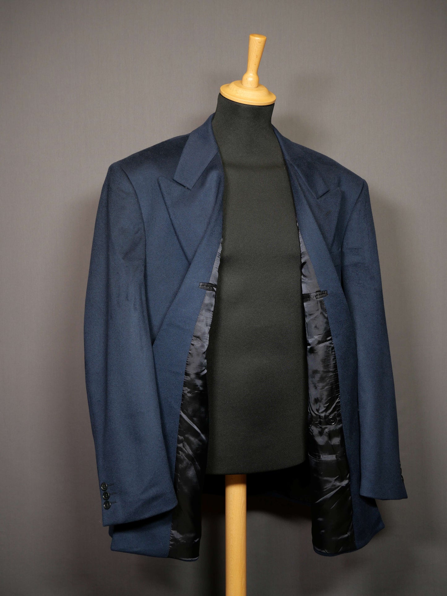 Vintage Kaschmir Zweireiher Sakko blau - XXL