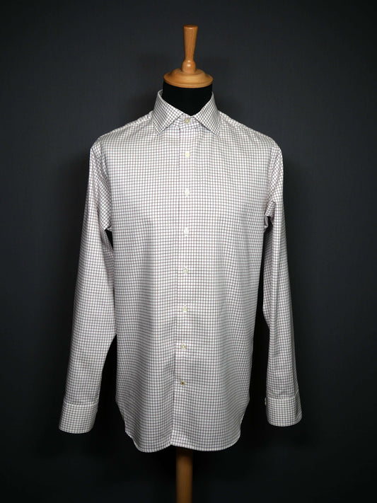 Hemd Karo Weiss Rot - M