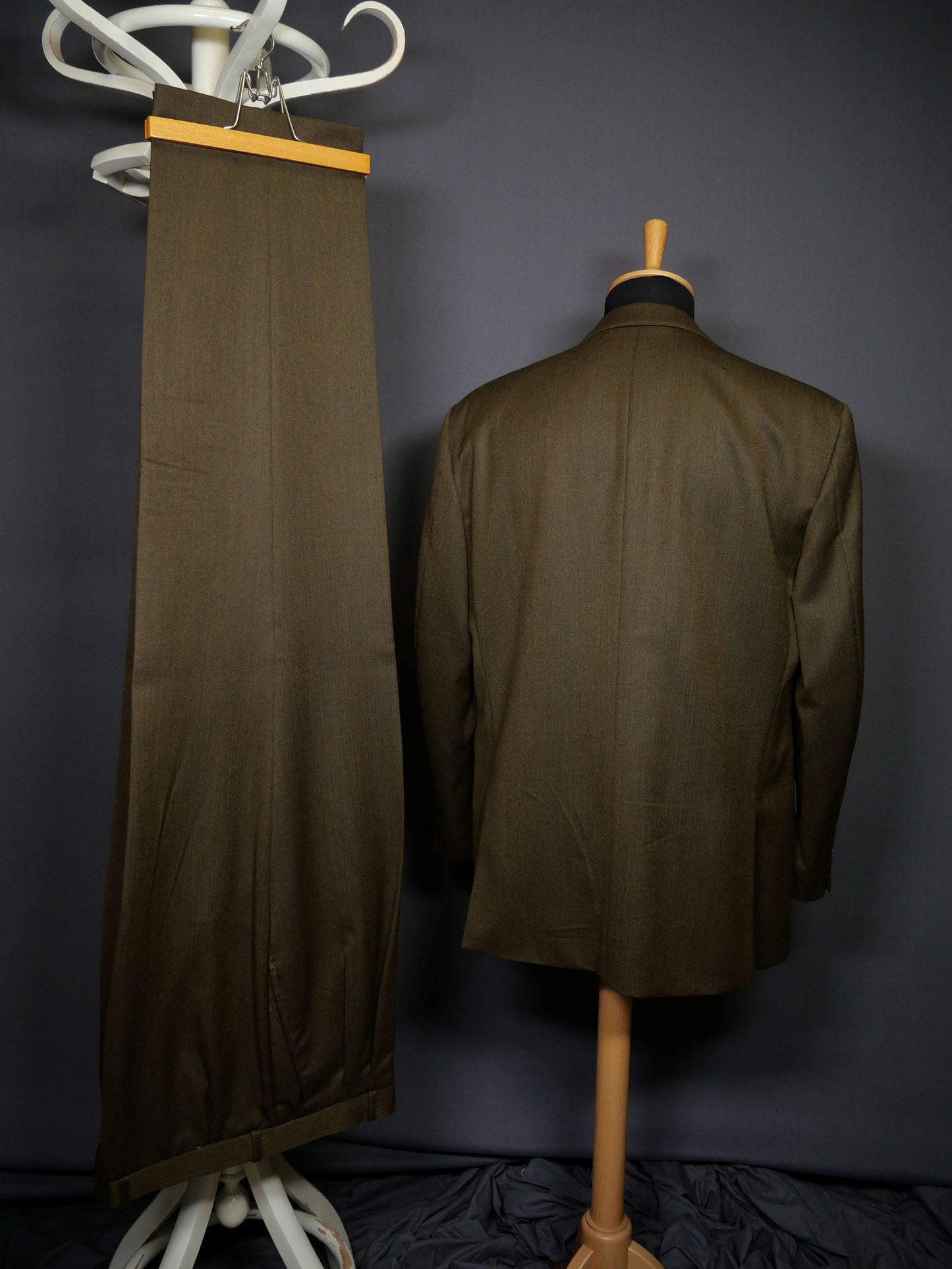 Vintage Zweireiher Anzug grün - XL