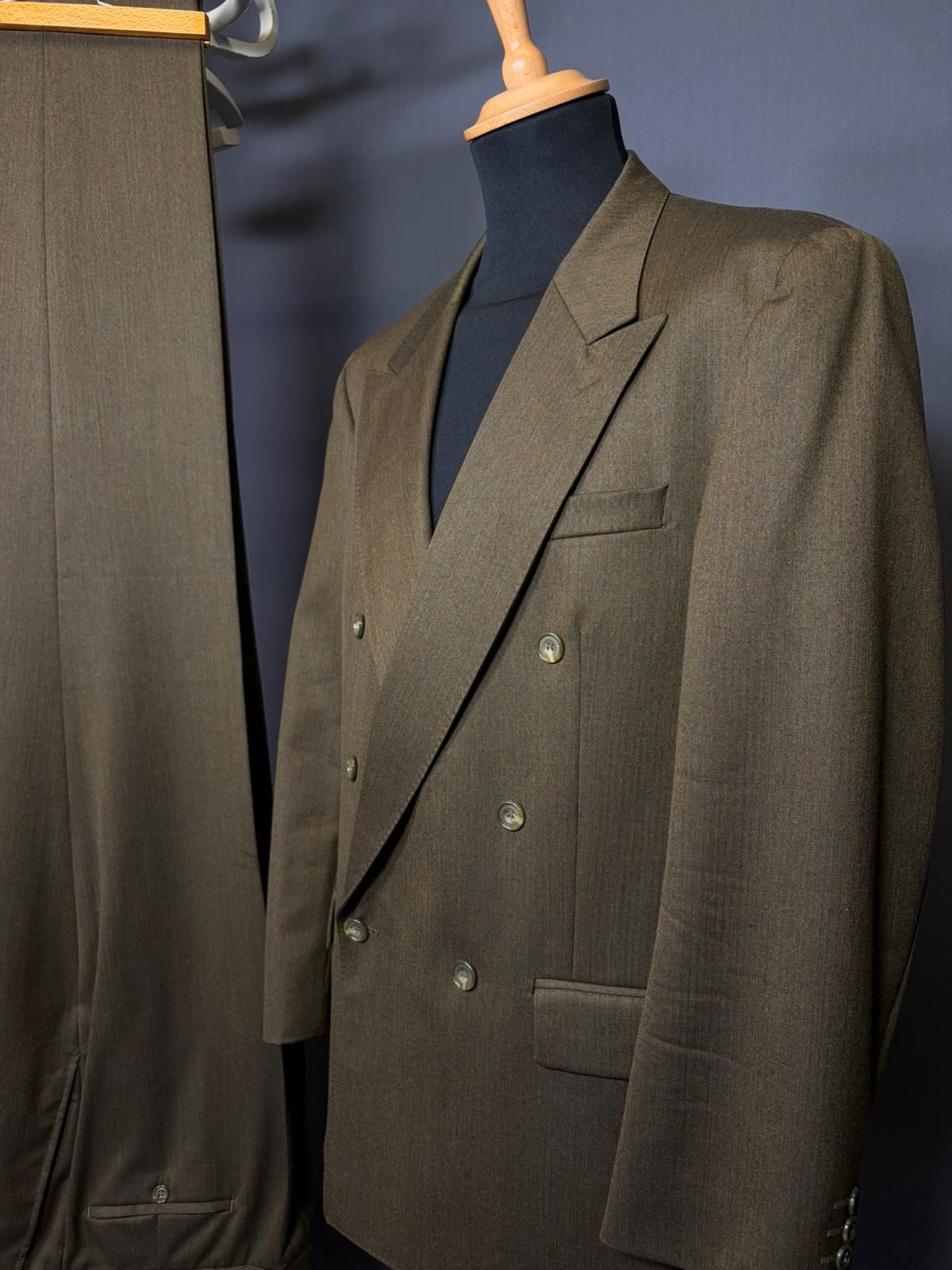 Vintage Zweireiher Anzug grün - XL