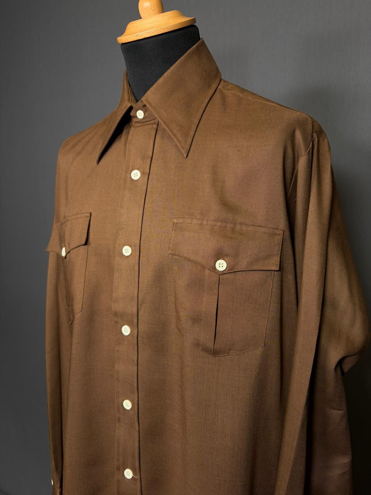 Leichtes Western Hemd braun - XL