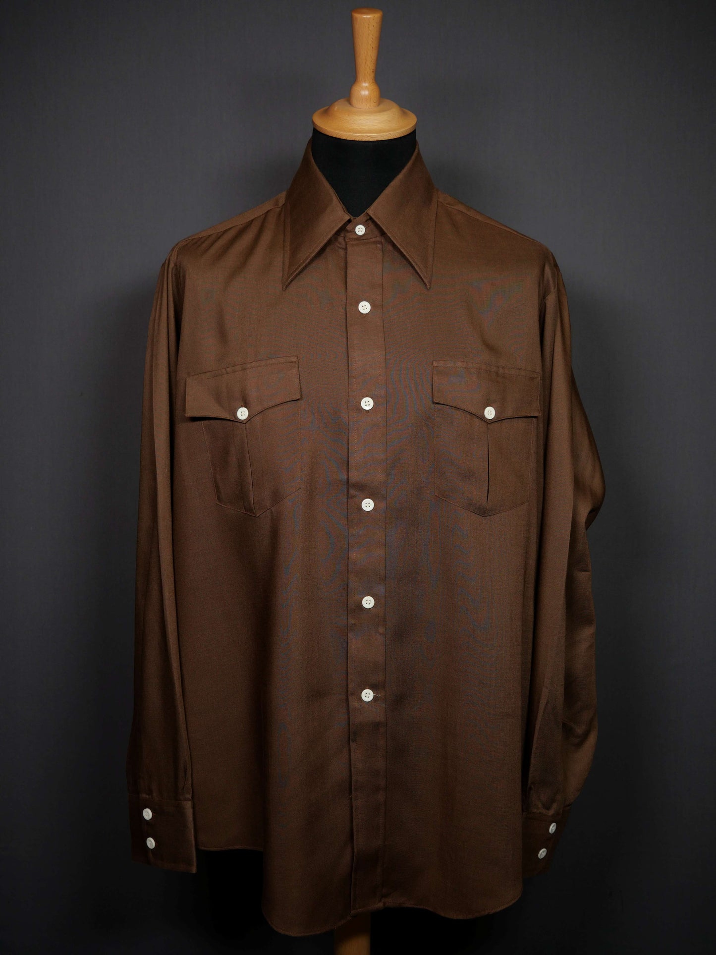 Leichtes Western Hemd braun - XL