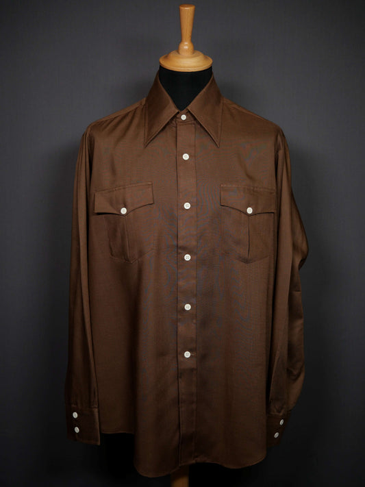 Leichtes Western Hemd braun - XL