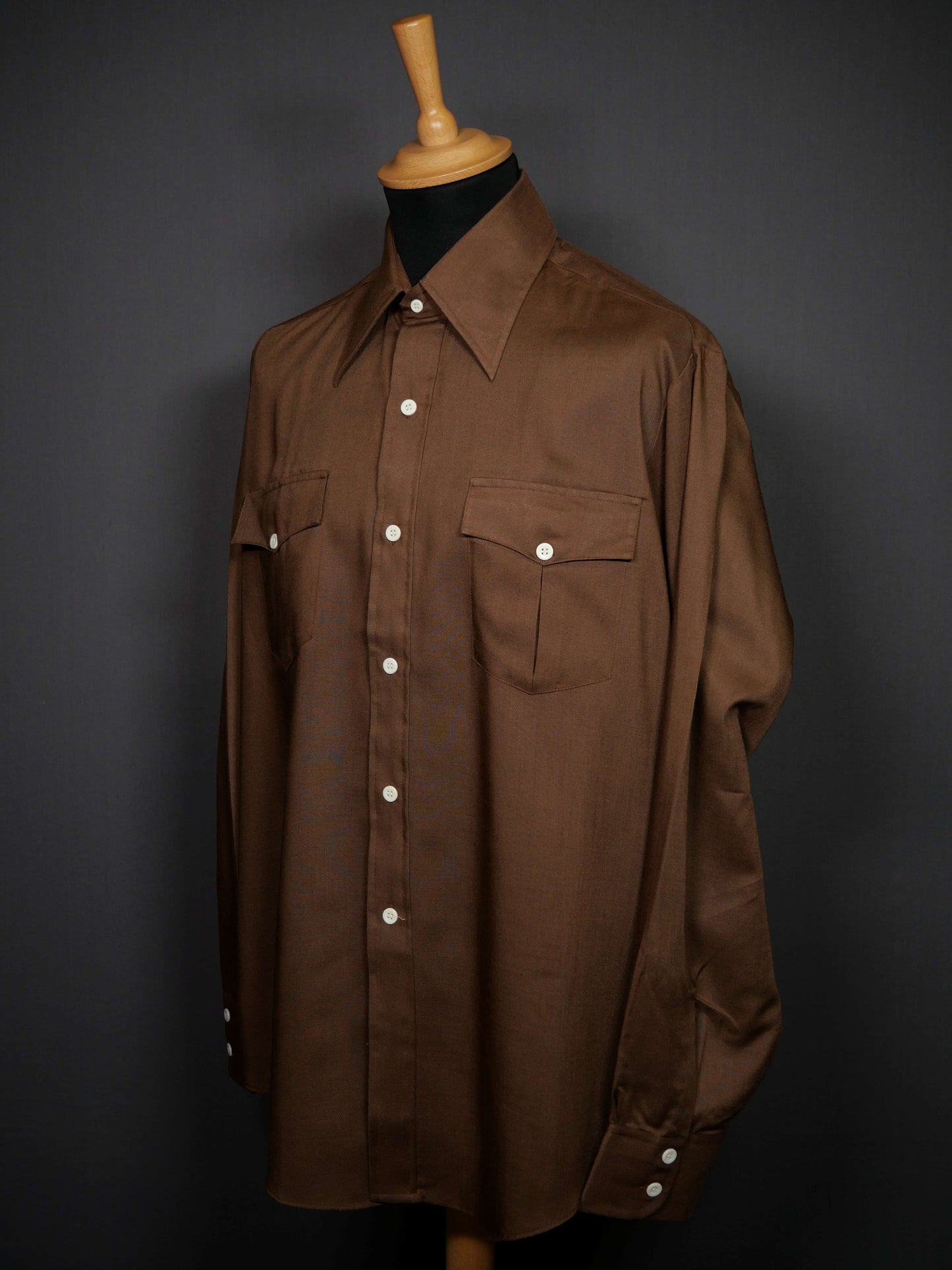 Leichtes Western Hemd braun - XL