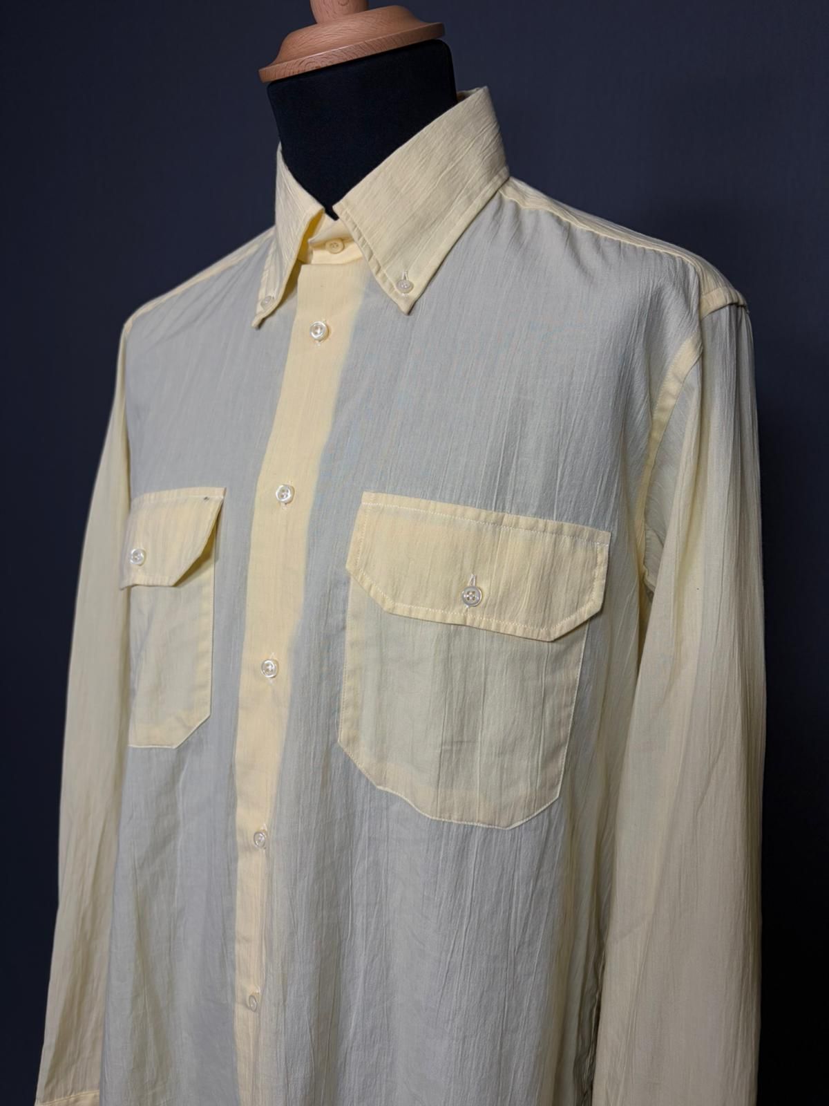 Leichtes Vintage Hemd gelb - M