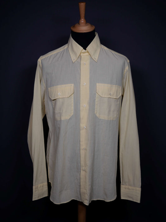 Leichtes Vintage Hemd gelb - M