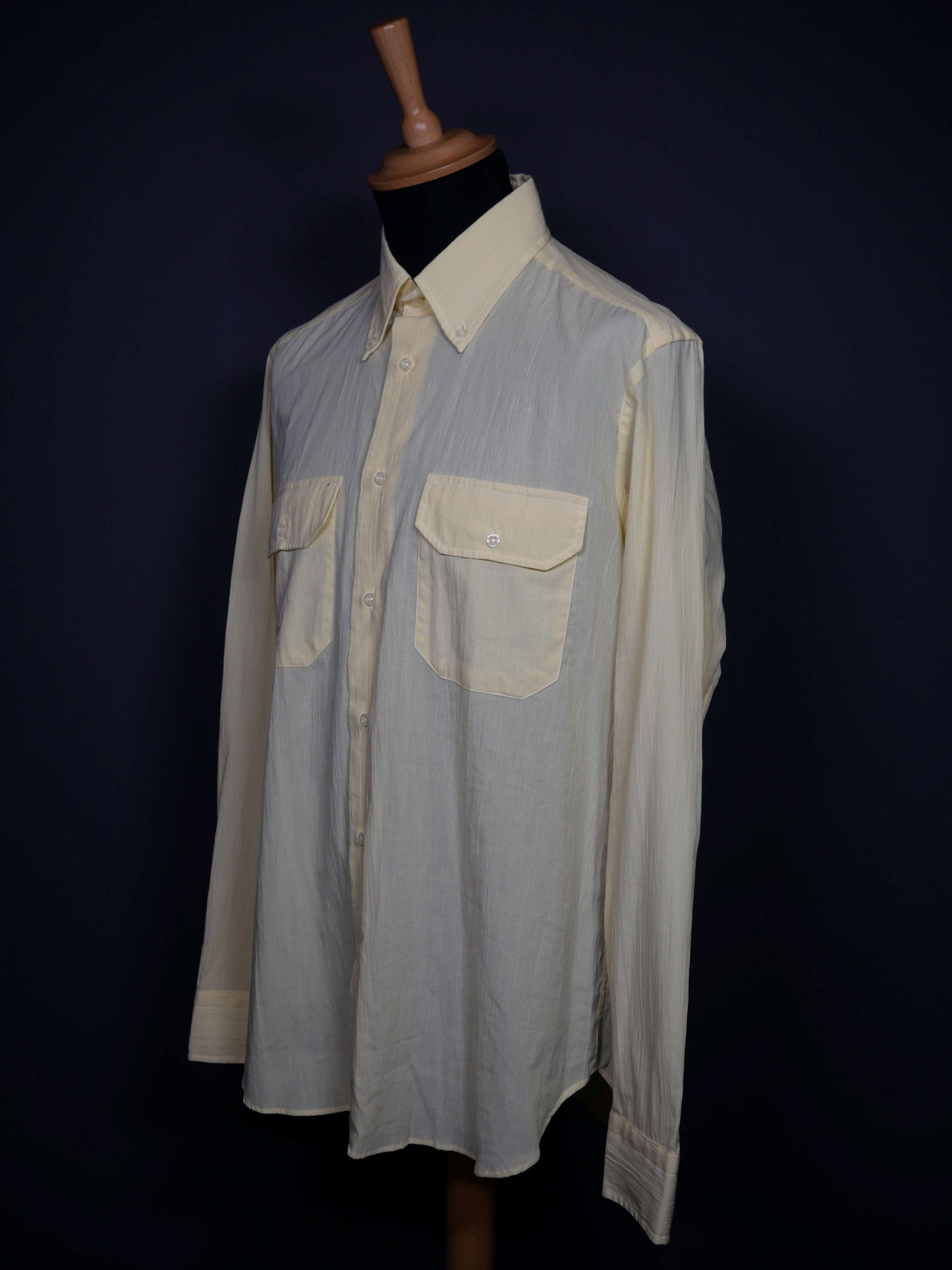 Leichtes Vintage Hemd gelb - M